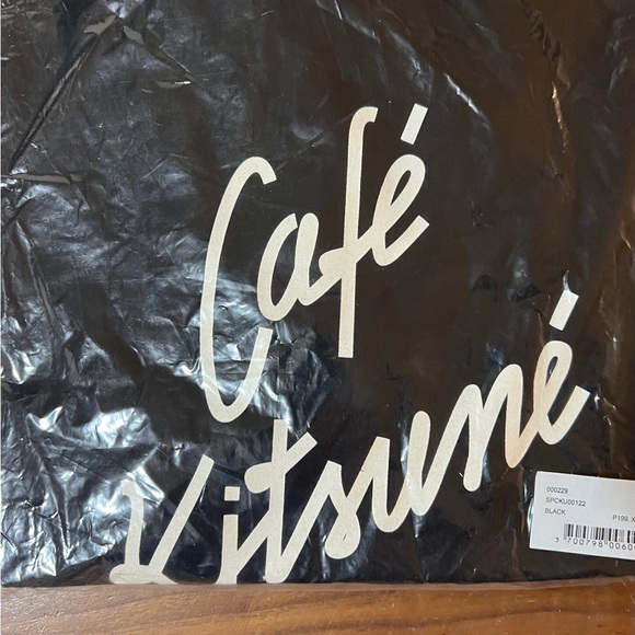 Maison Kitsuné Cafe Kitsune CLASSIC T-SHIRT Black Tee Men’s Size XXL - Picture 10 of 11
